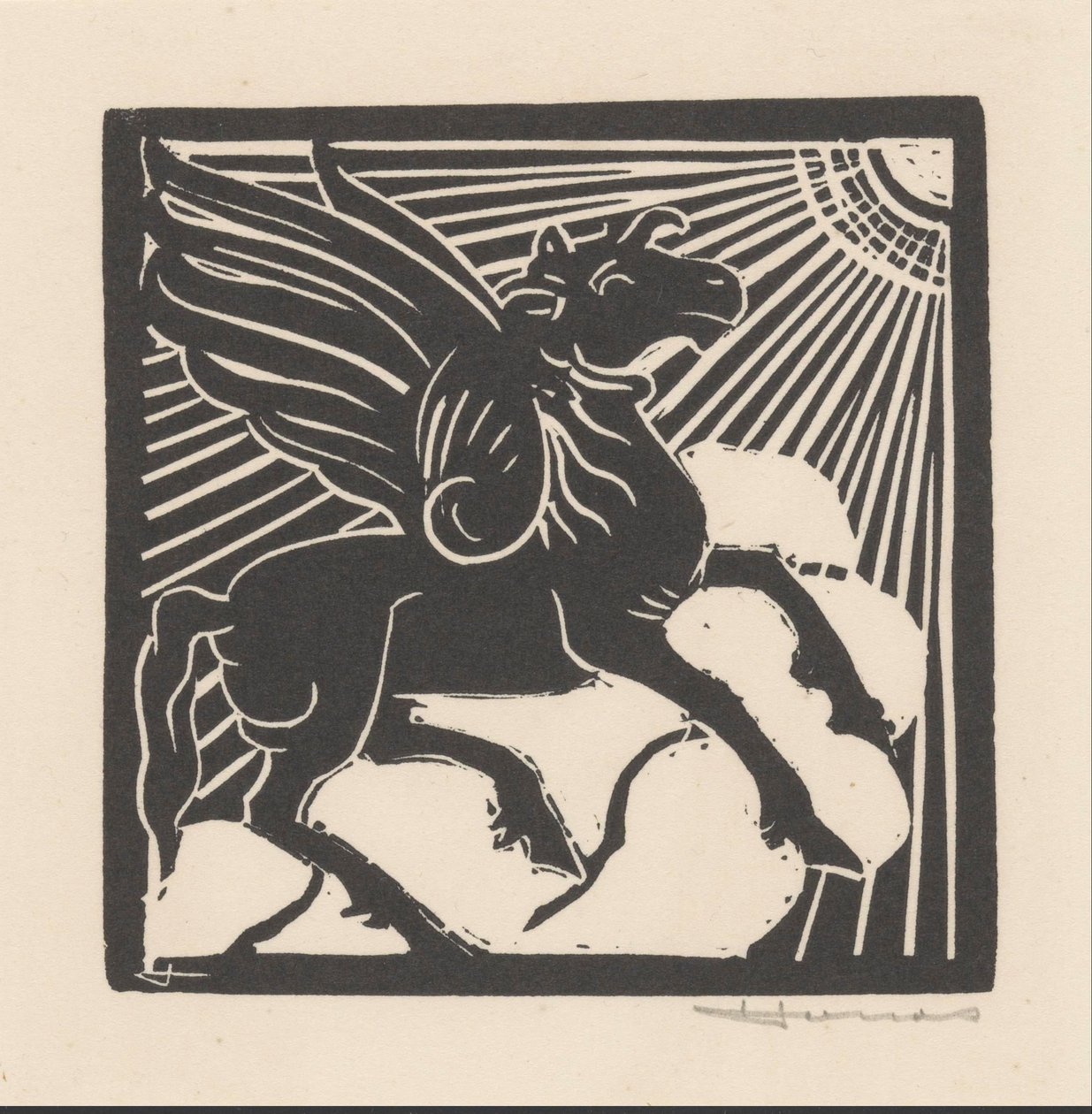 Geflügeltes Pferd von Henri Jonas (signed by artist)