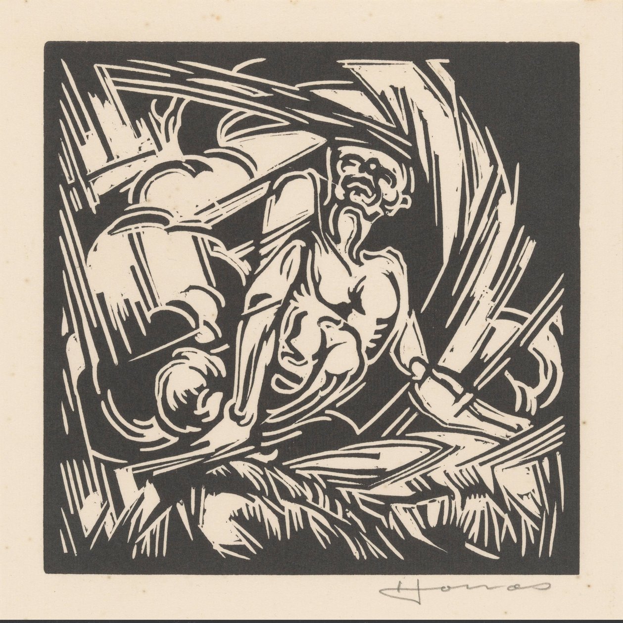 Personifikation des Windes von Henri Jonas (signed by artist)