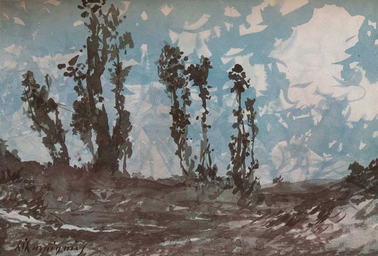 Pappeln, um 1839-1916, 1924 von Henri Joseph Harpignies