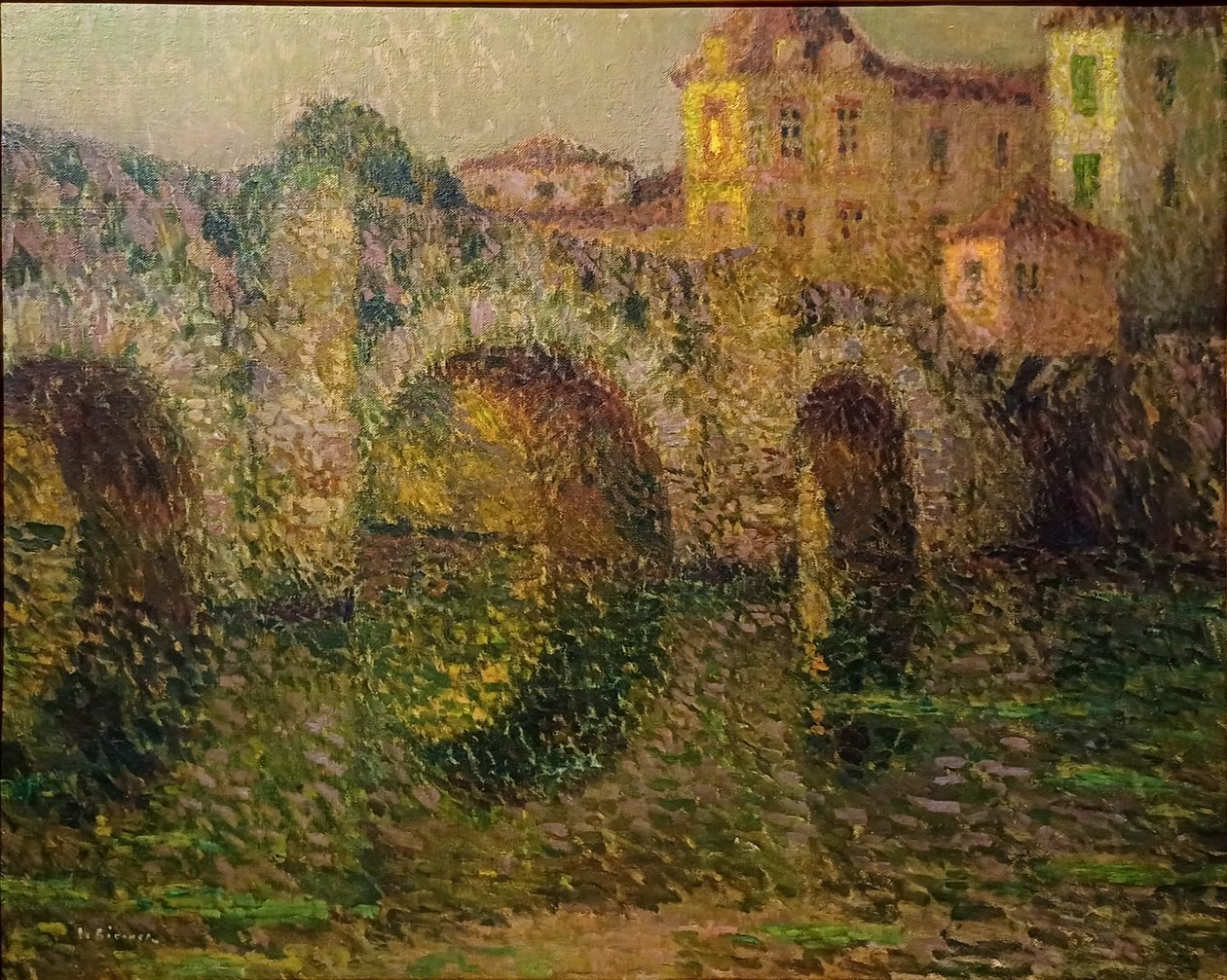 Die Brücke bei Clisson in der Dämmerung von Henri Le Sidaner