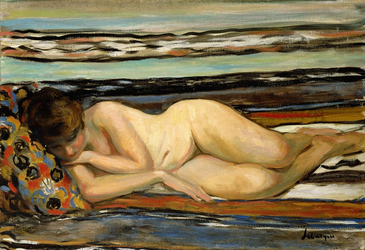 Schlafende nackte Frau; Nu Allongé von Henri Lebasque