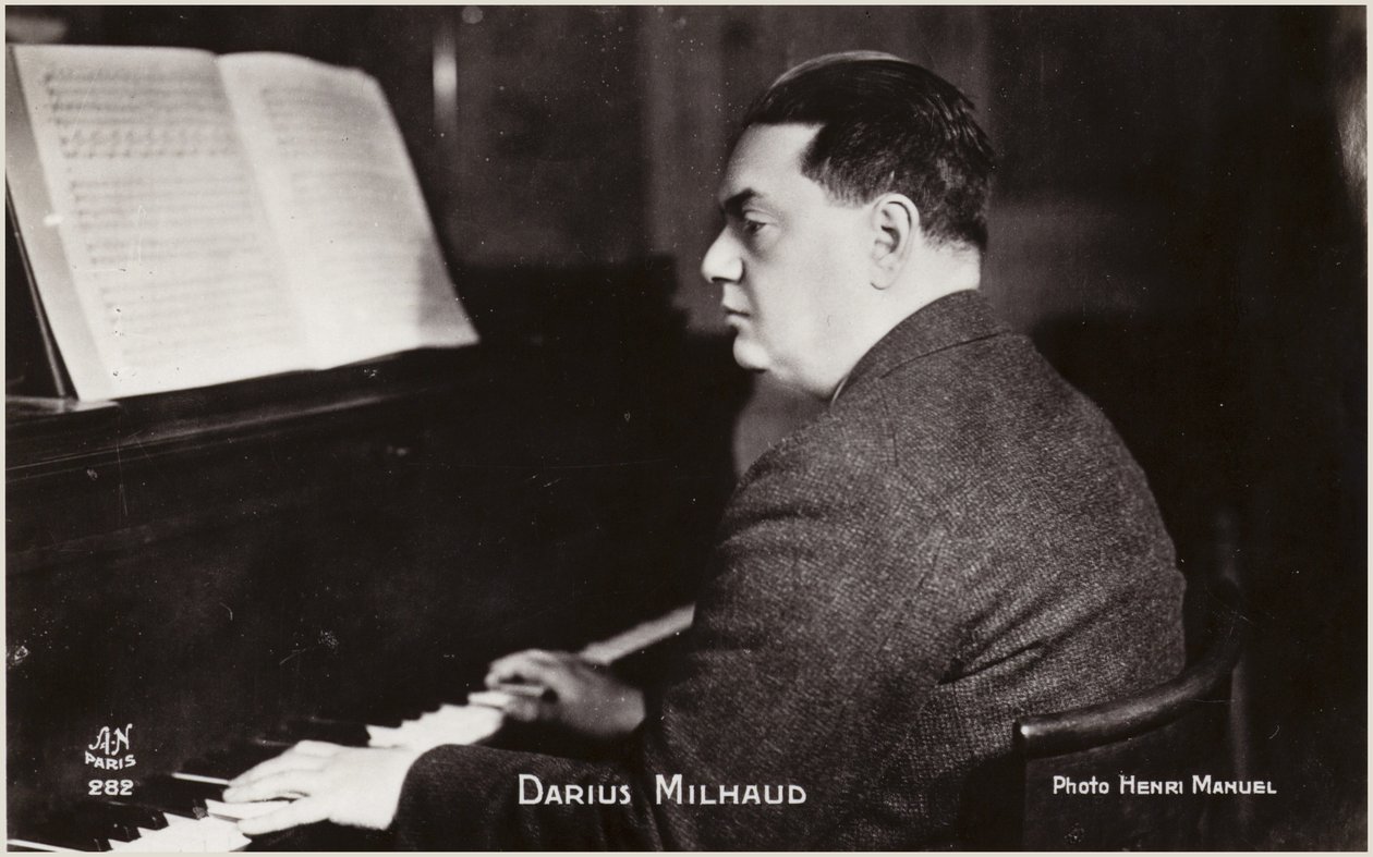 Porträt von Darius Milhaud von Henri Manuel