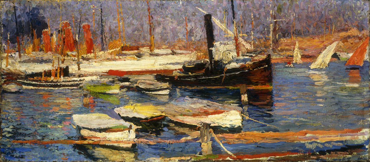 Der Hafen von Marseille, 1904-1918 von Henri Martin