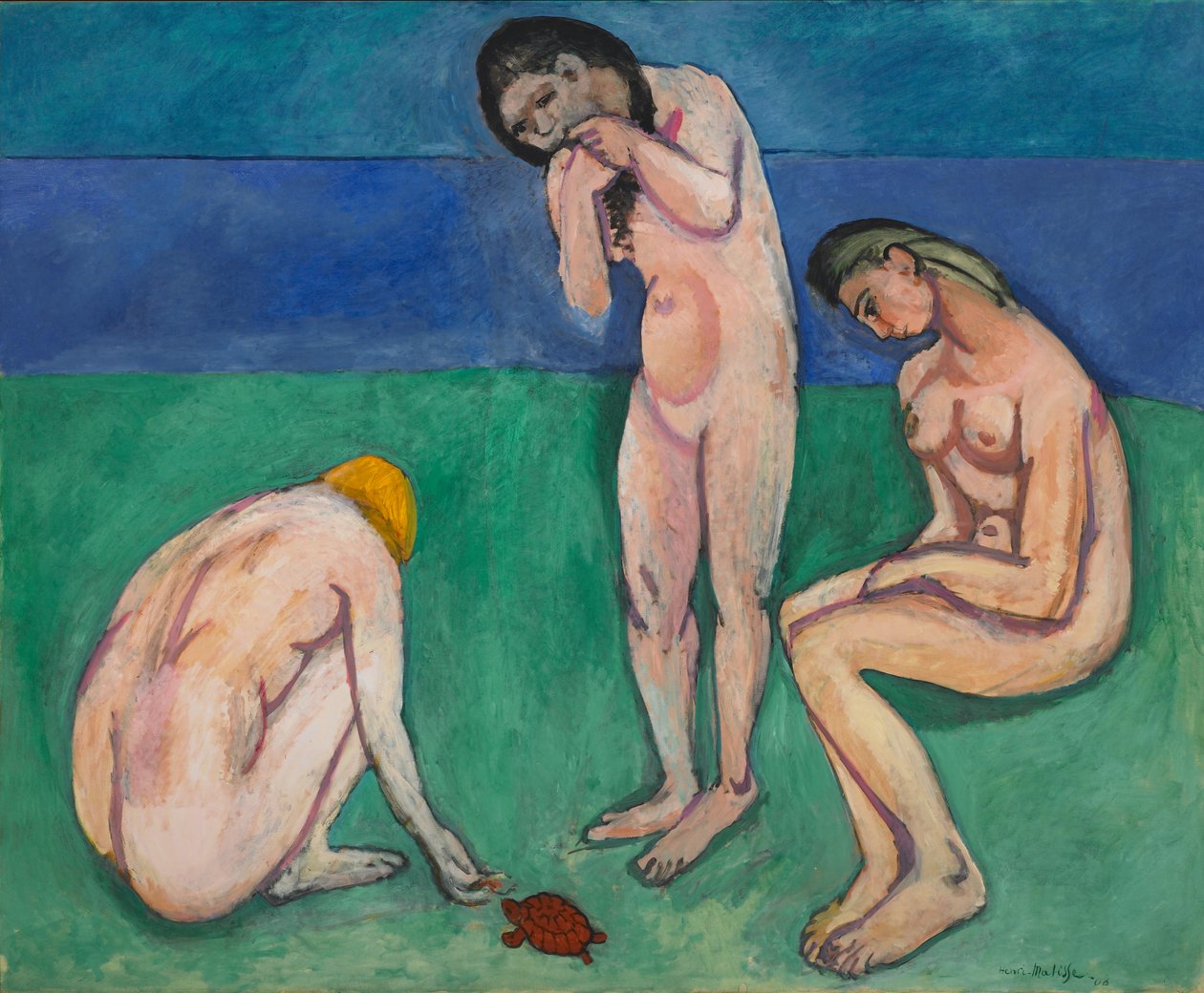 Badende mit einer Schildkröte von Henri Matisse