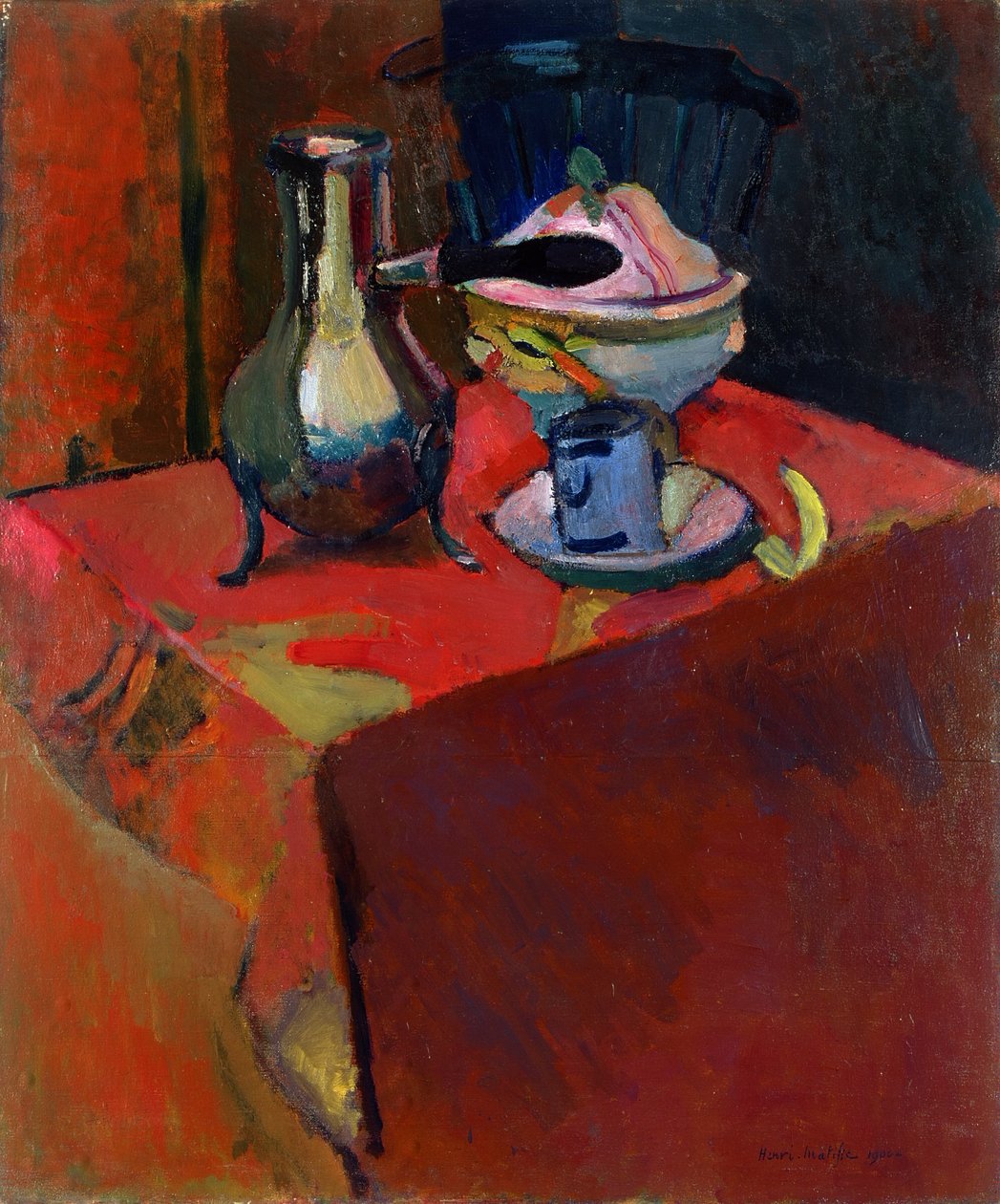 Geschirr auf einem Tisch von Henri Matisse