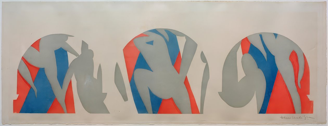 Tanz, grau, blau, rosa von Henri Matisse