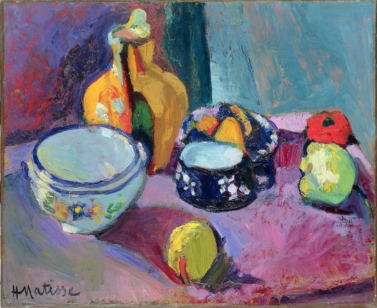 Geschirr und Obst von Henri Matisse