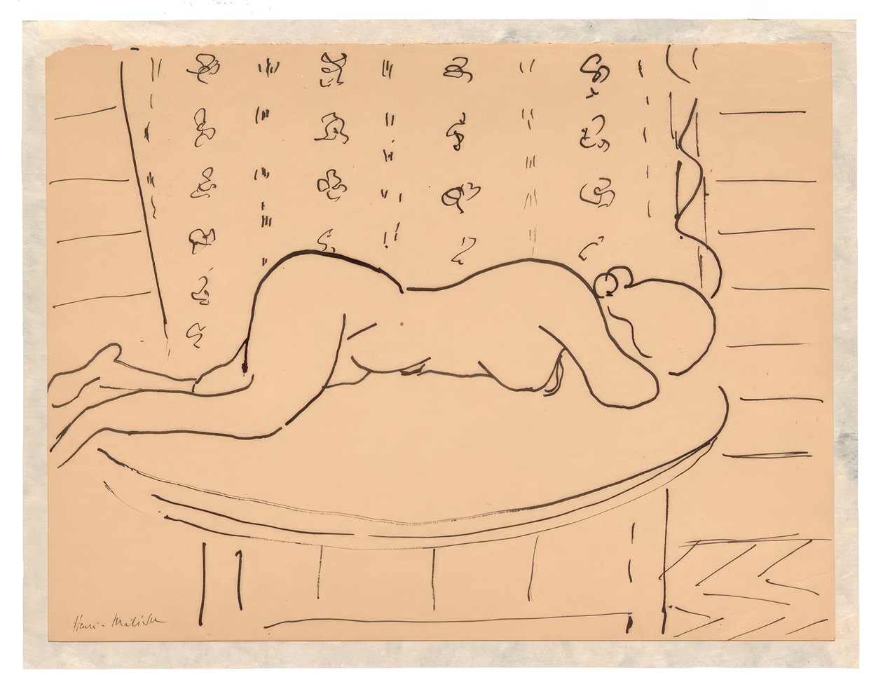 Weiblicher Akt liegend auf einem Tisch von Henri Matisse