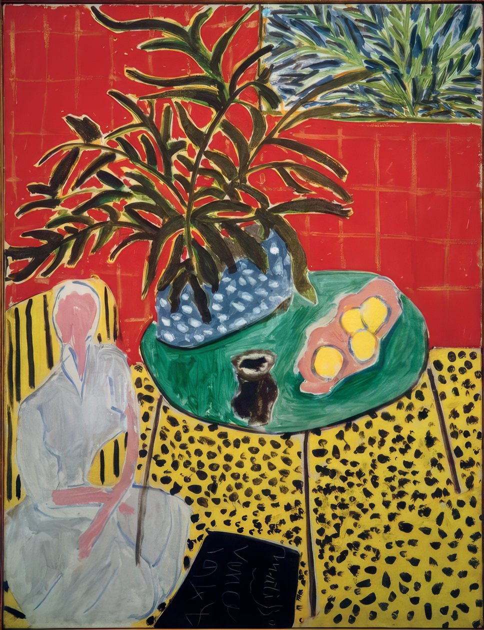 Innenraum mit schwarzem Farn von Henri Matisse
