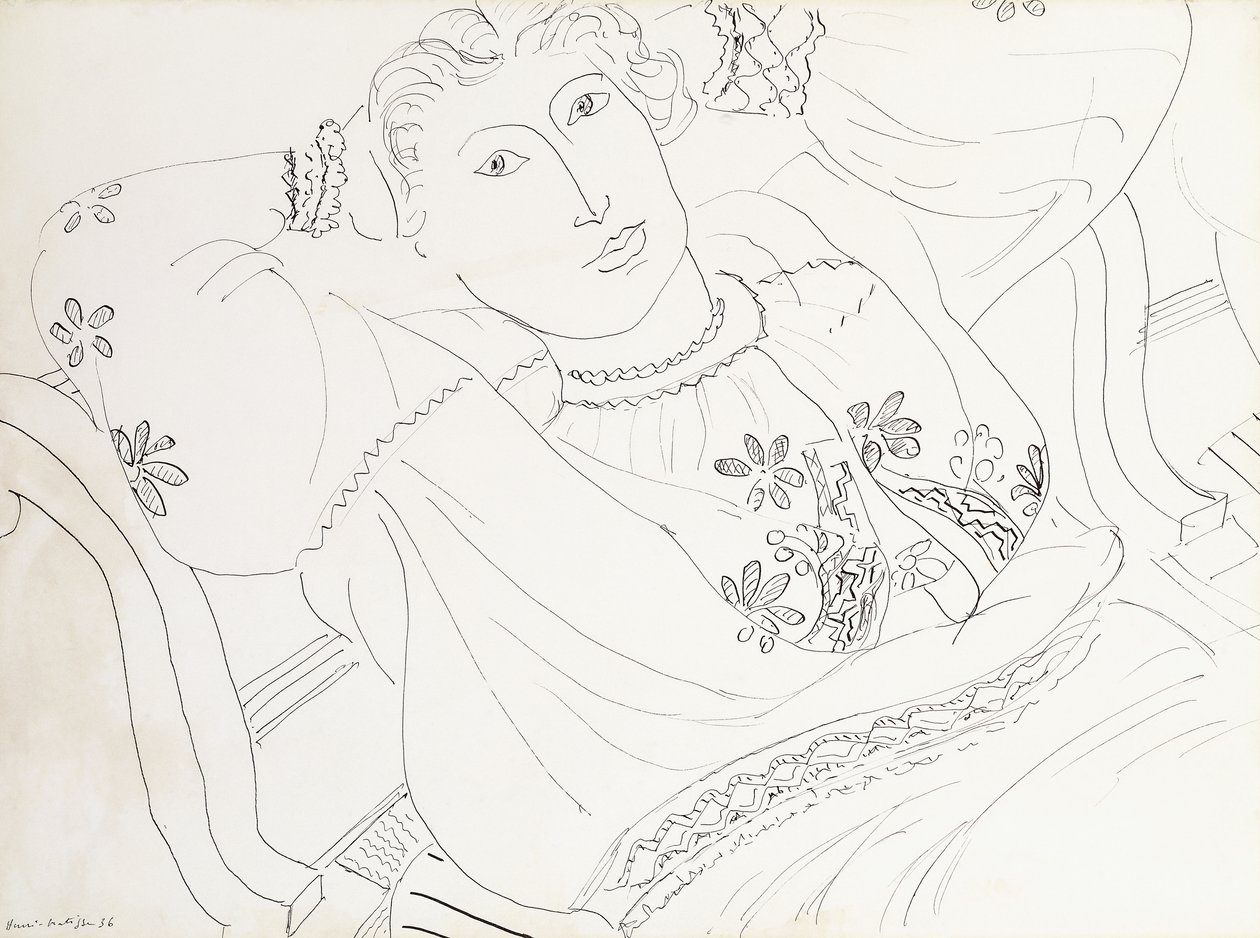 Lydia in einer rumänischen Bluse von Henri Matisse