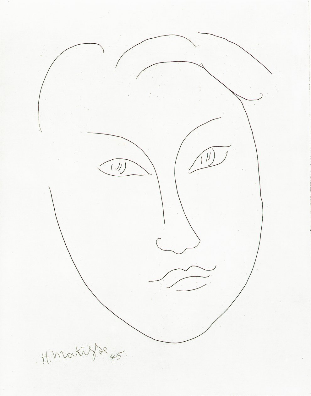 Maske eines jungen Jungen von Henri Matisse