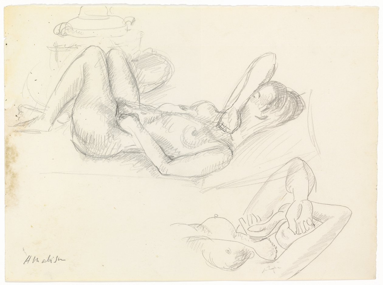 Aktstudie, verdecktes Gesicht von Henri Matisse