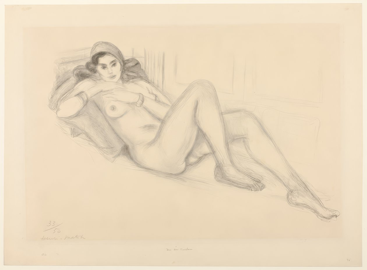 Akt mit Turban von Henri Matisse