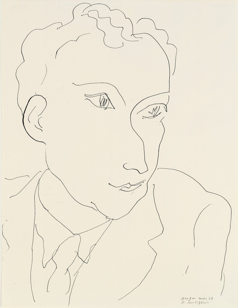 Porträt von Louis Aragon von Henri Matisse