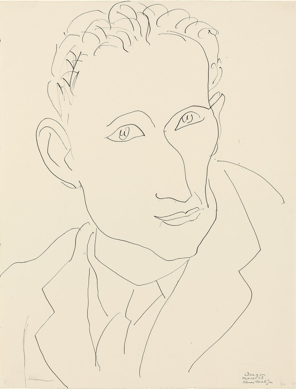 Porträt von Louis Aragon von Henri Matisse
