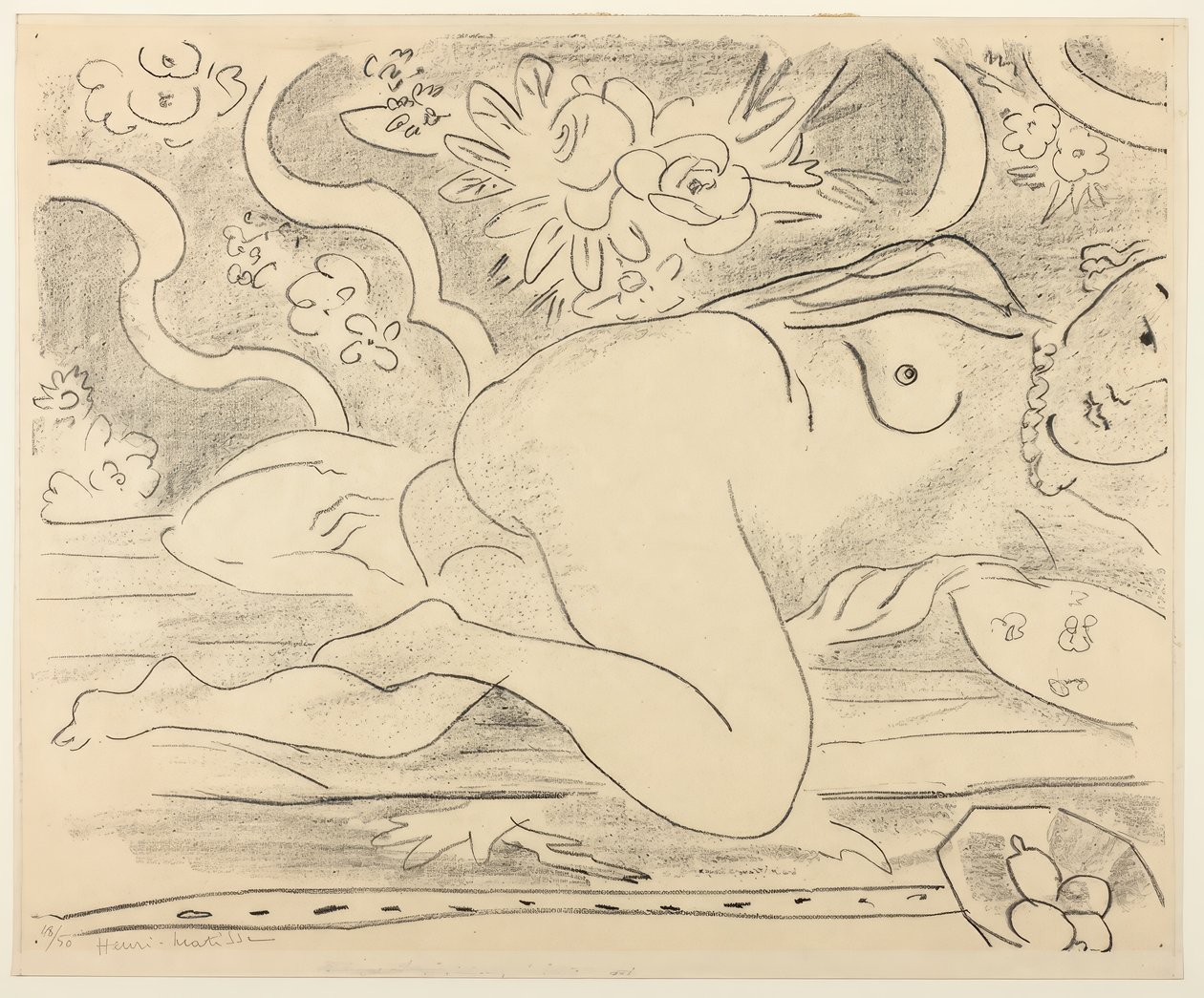 Liegender Akt mit Obstschale von Henri Matisse