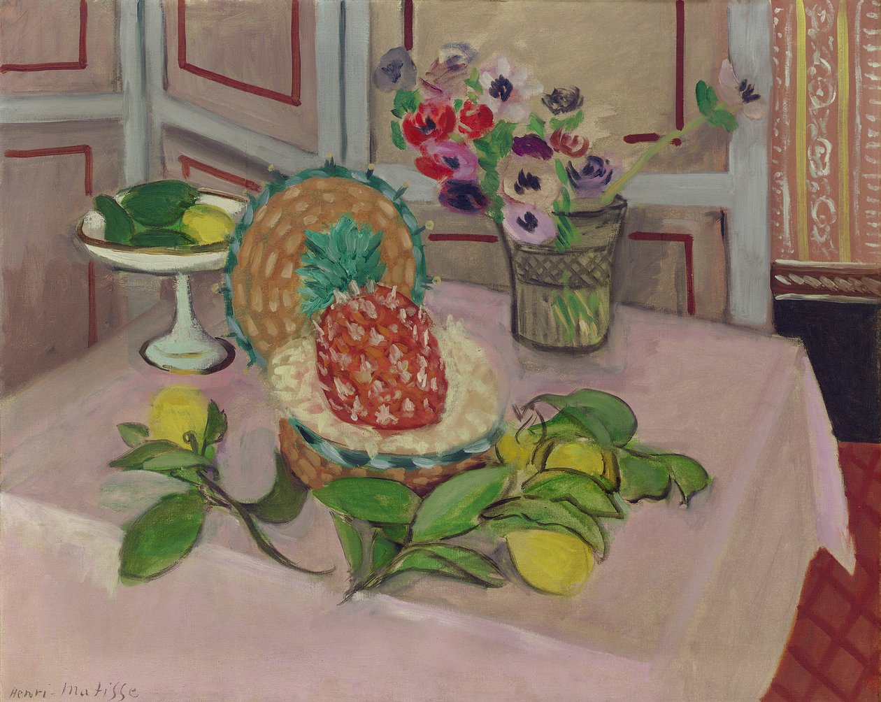 Stillleben: Ananas und Zitronen von Henri Matisse