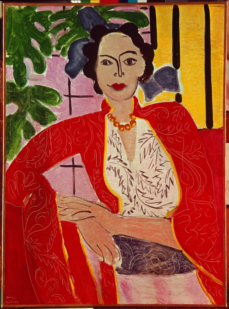 Frau mit Perlenkette von Henri Matisse
