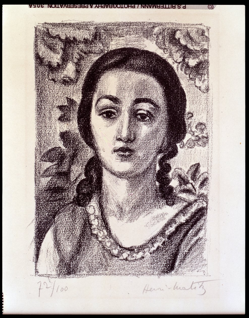 Junges Mädchen mit braunen Locken von Henri Matisse