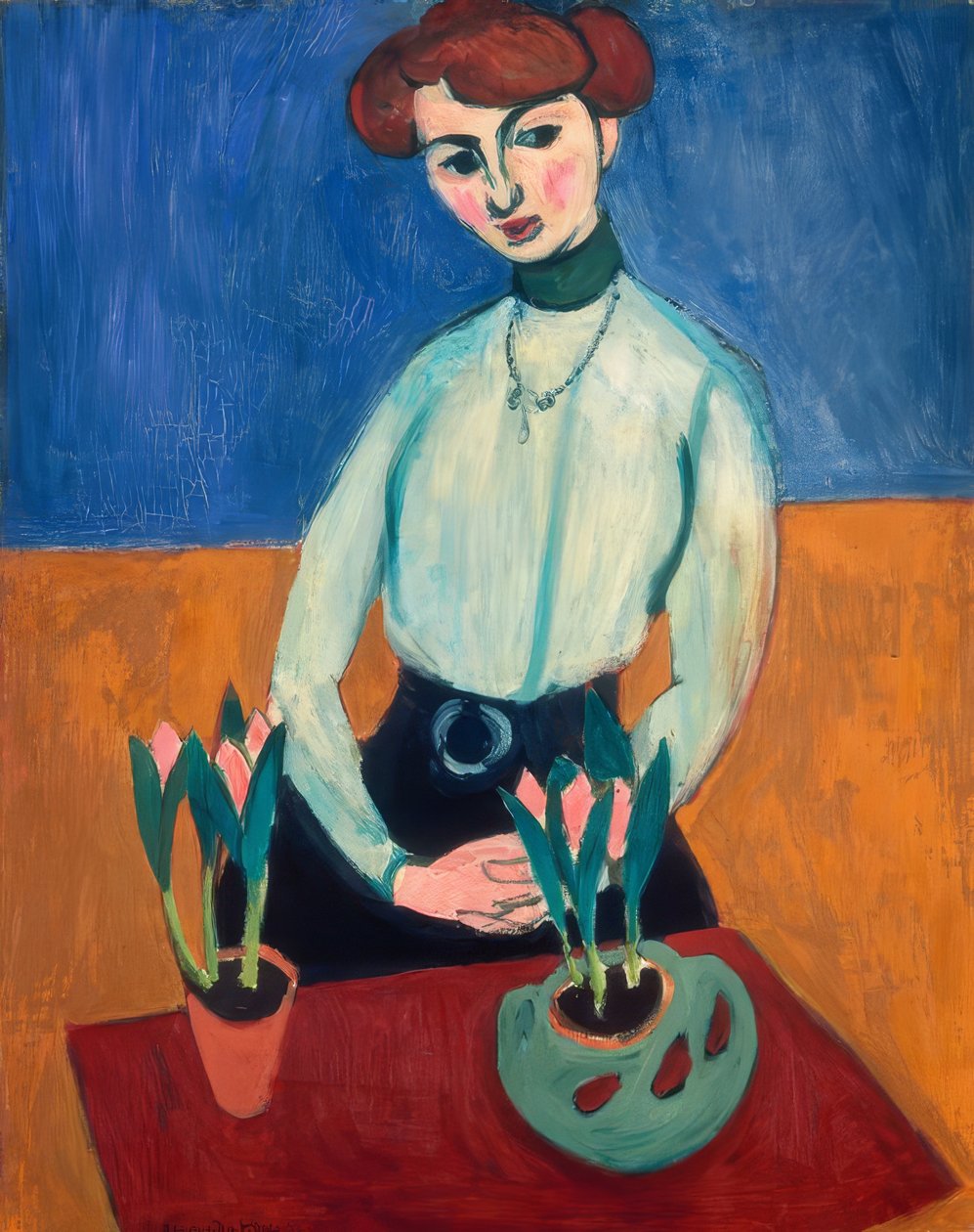 Junge Frau mit Tulpen von Henri Matisse