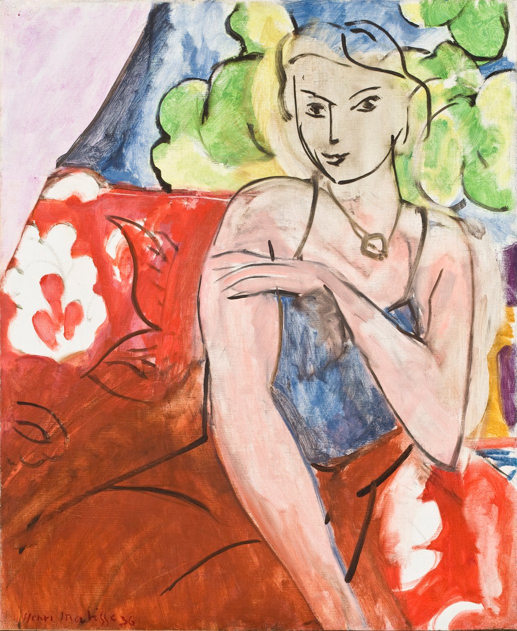 Sitzendes junges Mädchen (La Biche) von Henri Matisse