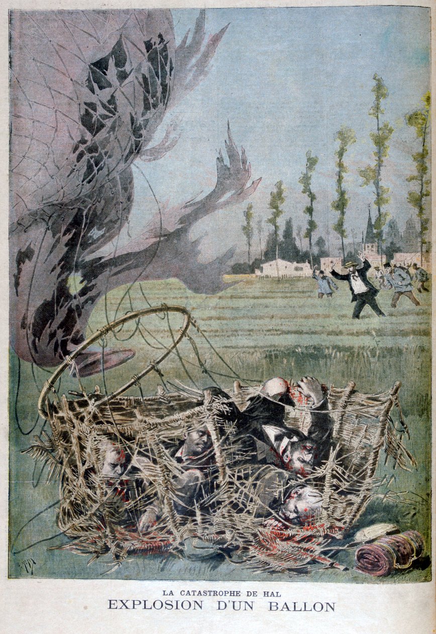 Ballonexplosion in Hal, Belgien, 1895 von Henri Meyer