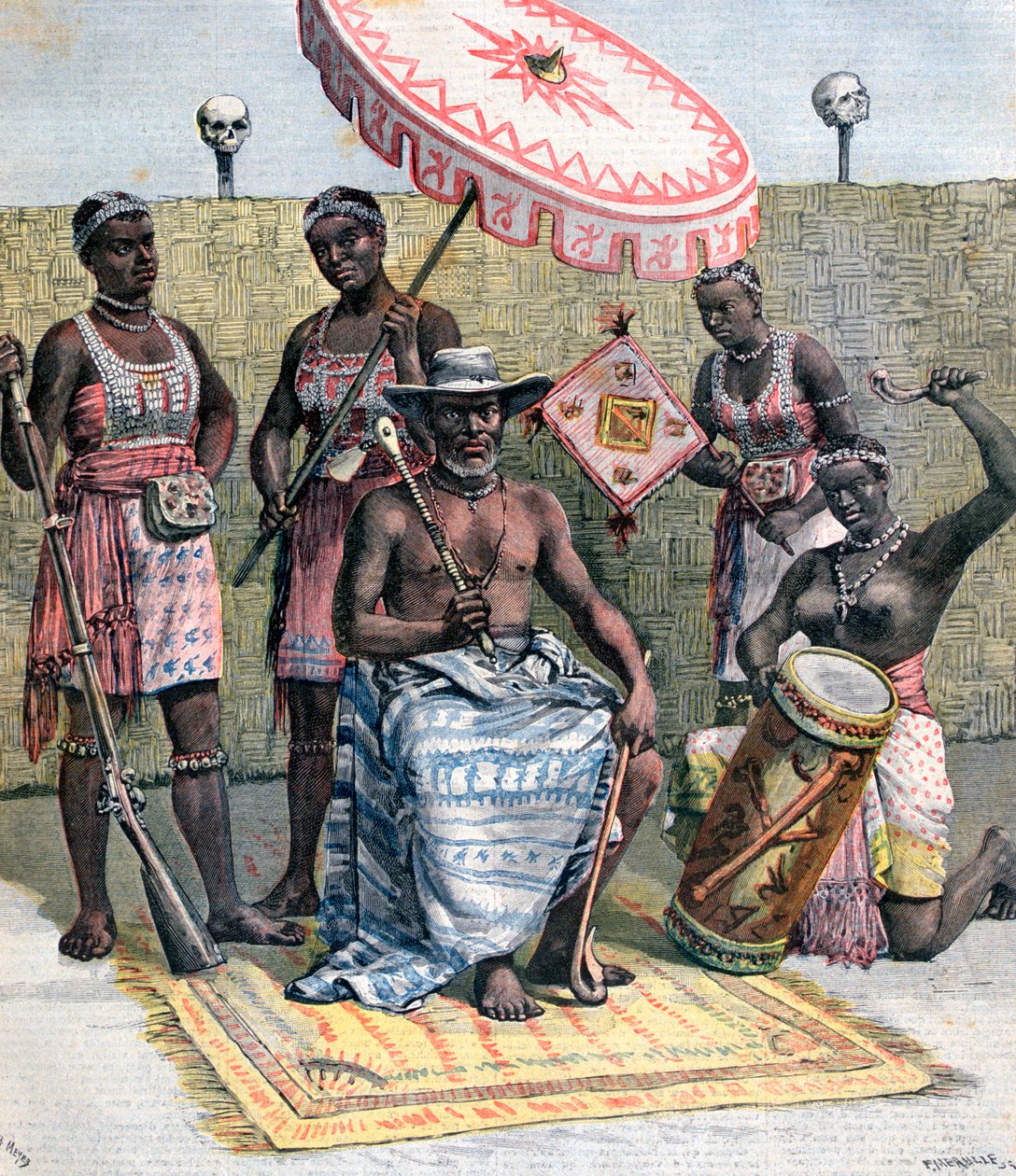 Behanzin, König von Dahomey, 1892 von Henri Meyer