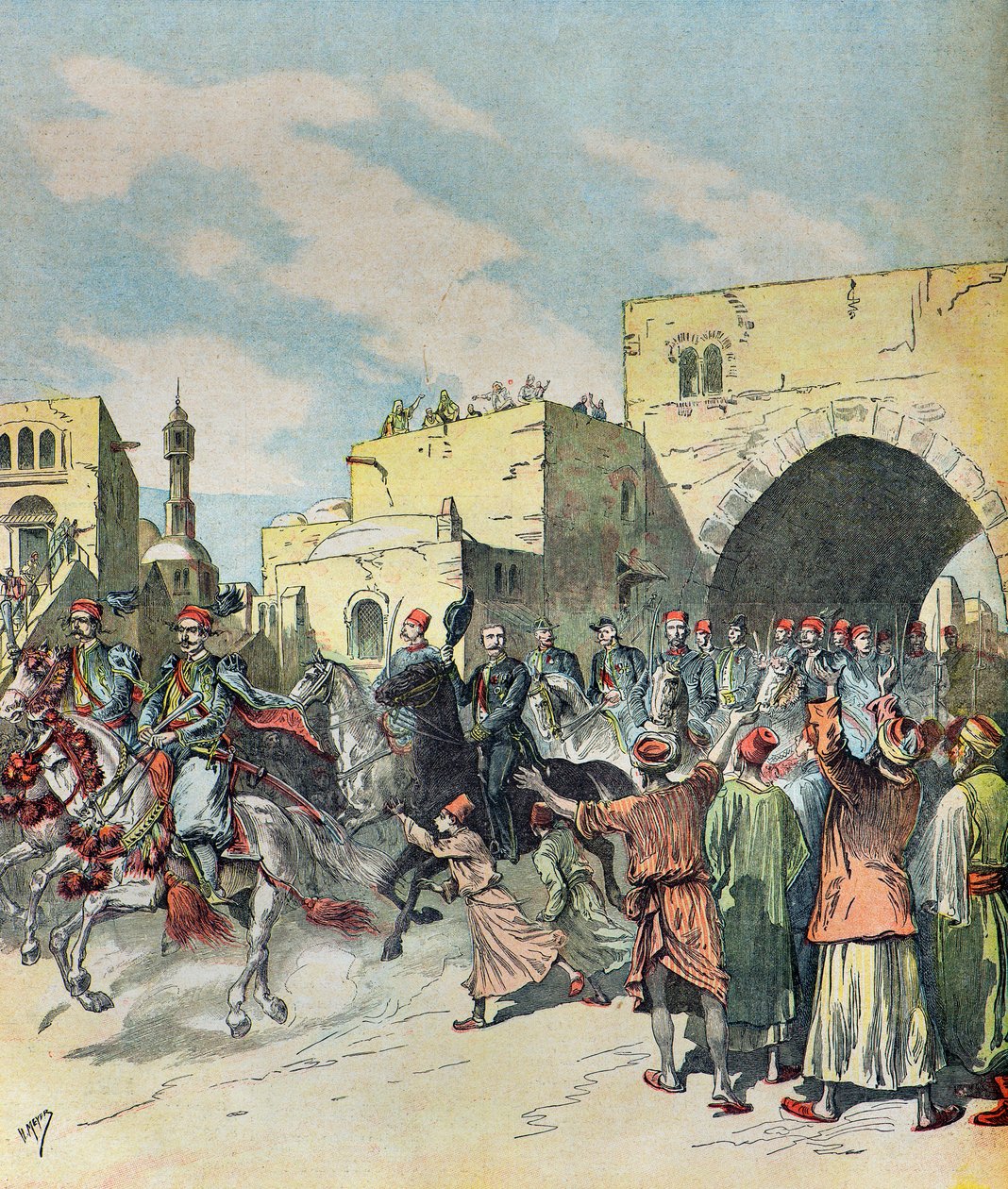 Eingang des französischen Konsuls Charles Ledoulx von Henri Meyer