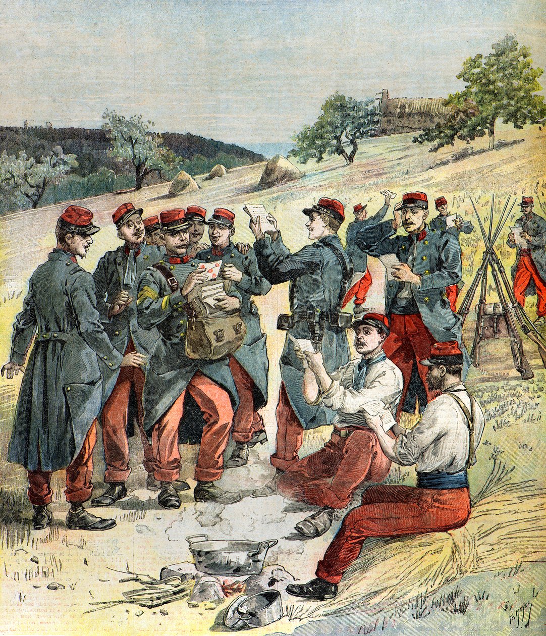Postzustellung an Soldaten von Henri Meyer