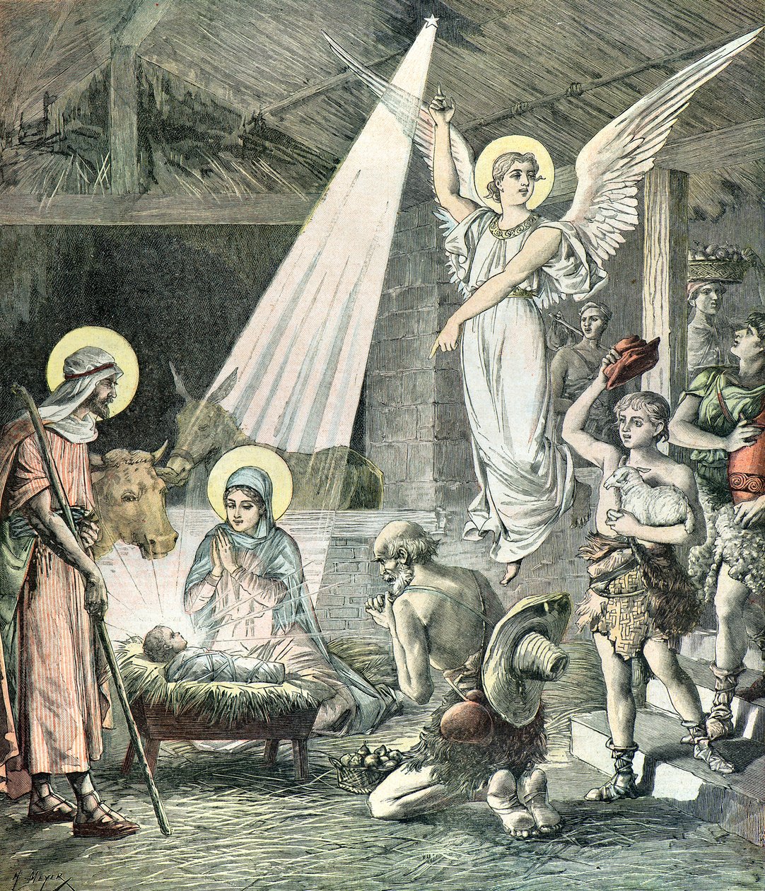 Geburt in Bethlehem von Henri Meyer