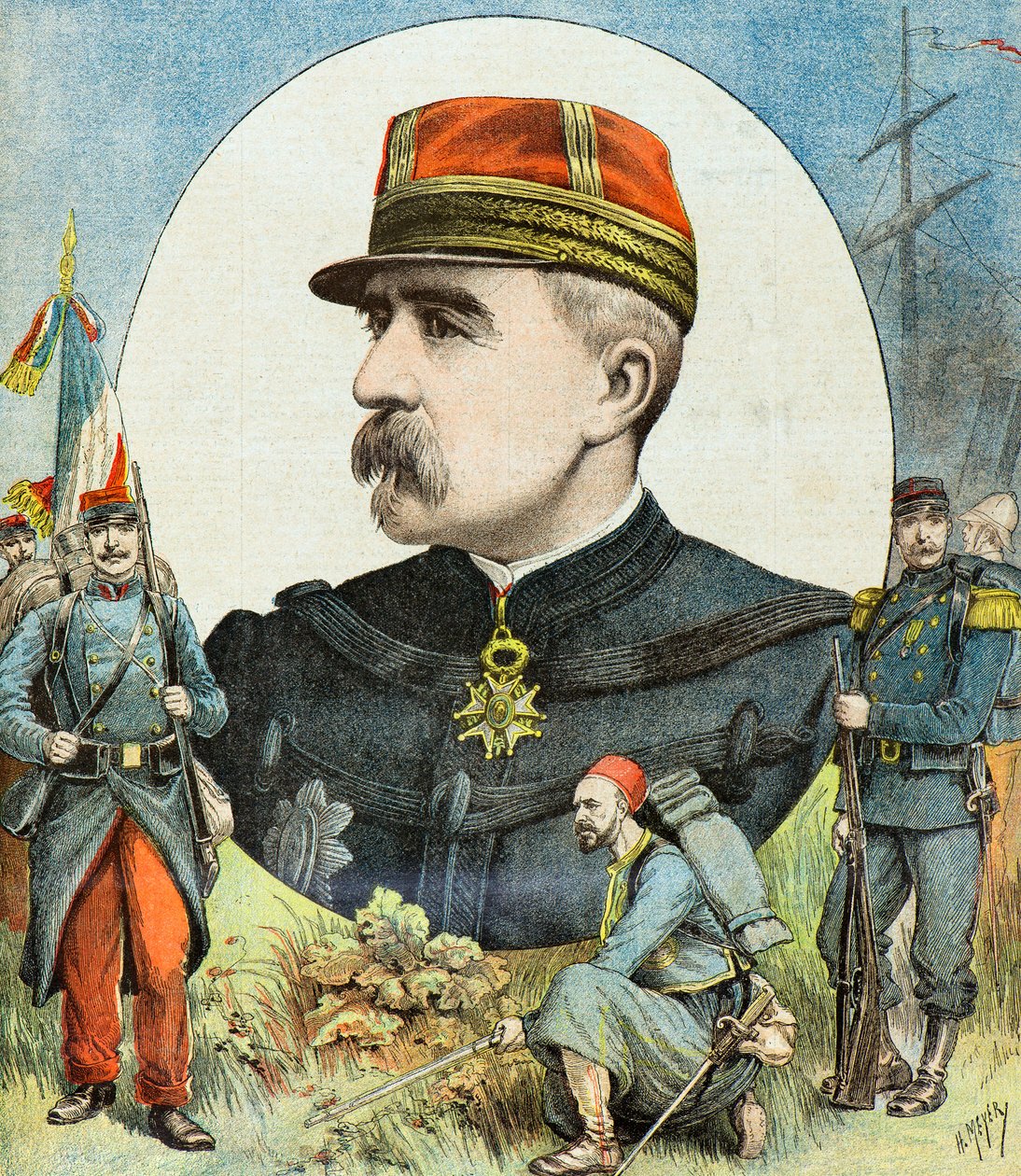 Porträt von General Jacques Duchesne von Henri Meyer