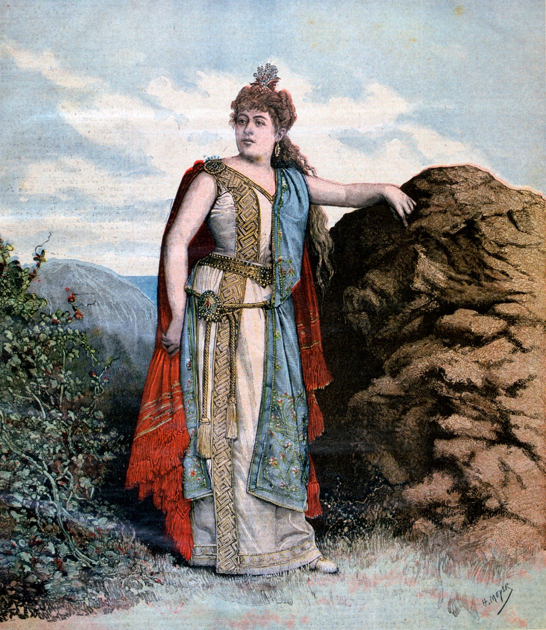 Renee Richard in der Oper Sapho, 1893 von Henri Meyer