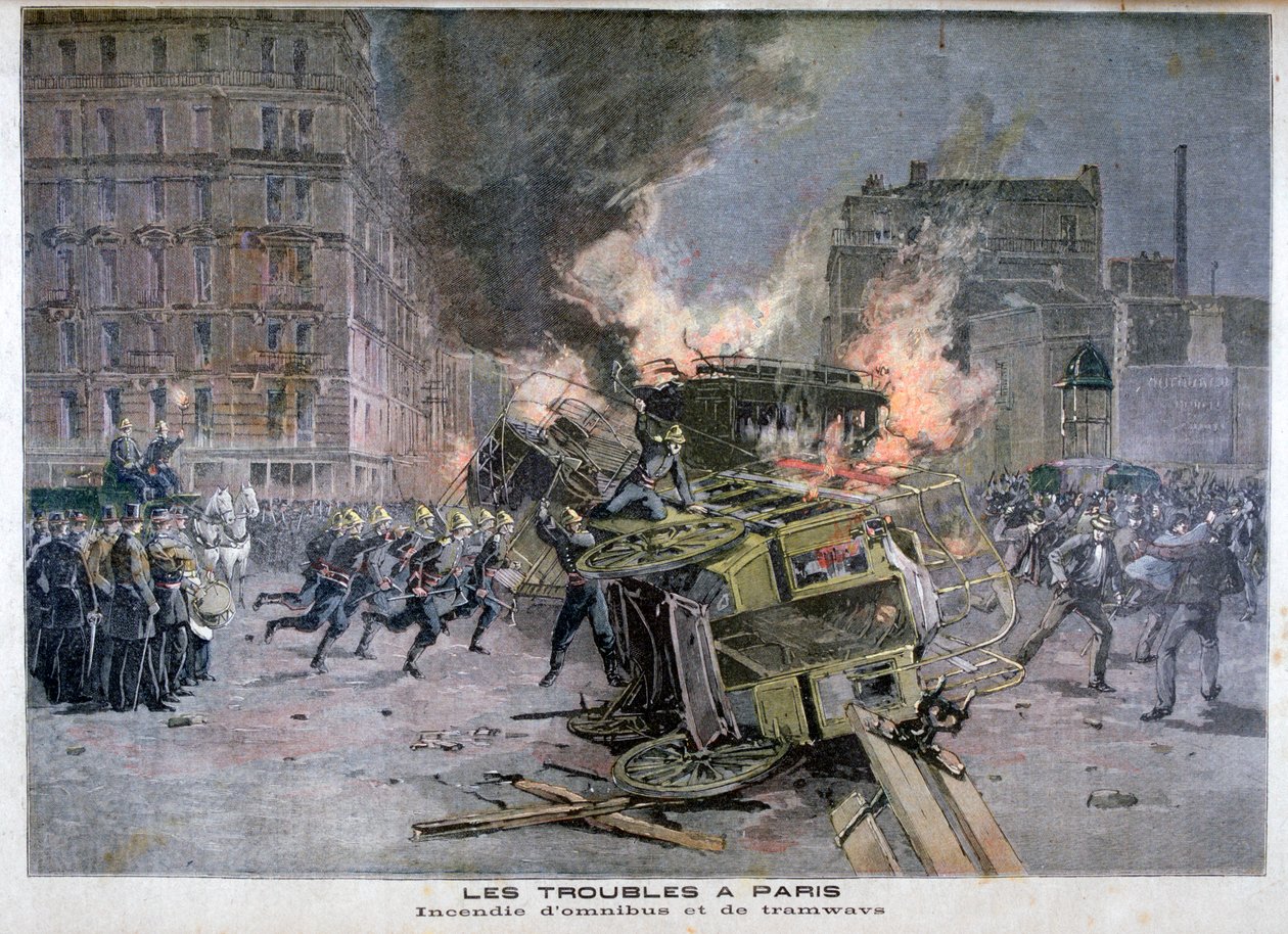 Unruhen in Paris, 1897 von Henri Meyer