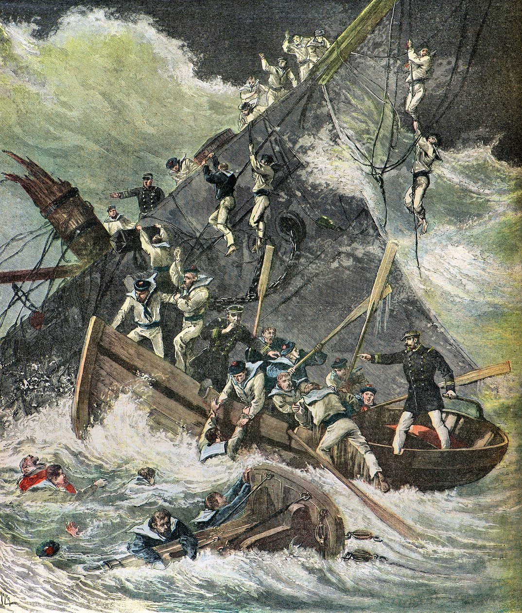Das Sinken des Aviso von Henri Meyer