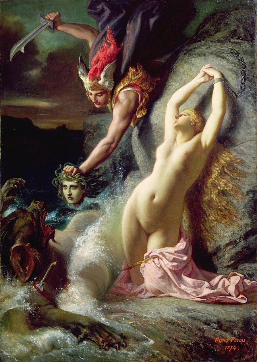 Andromeda an den Felsen gekettet, 1874 von Henri Pierre Picou