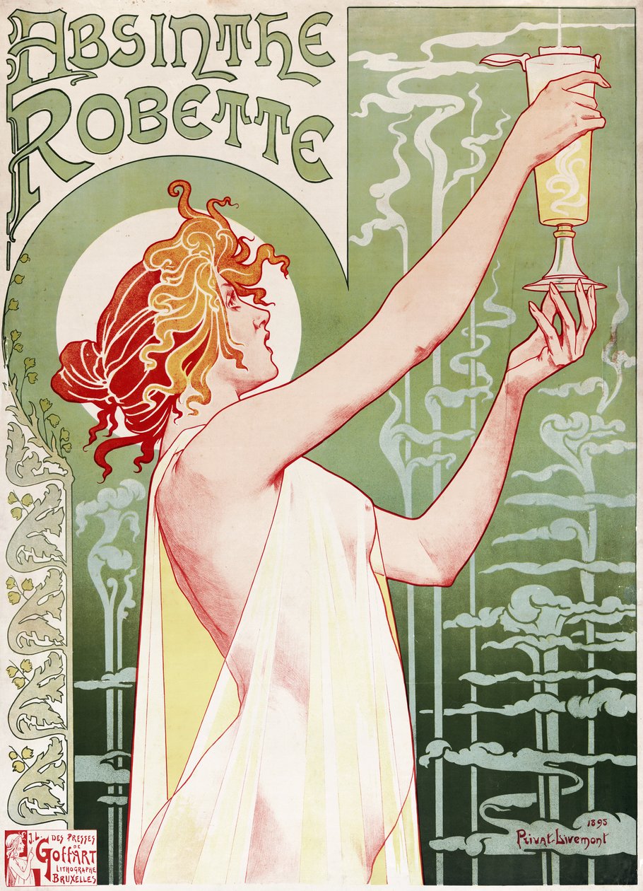 Absinthe Robette Poster von Privat Livemont von Henri Henri Antoine Théodore Livemont