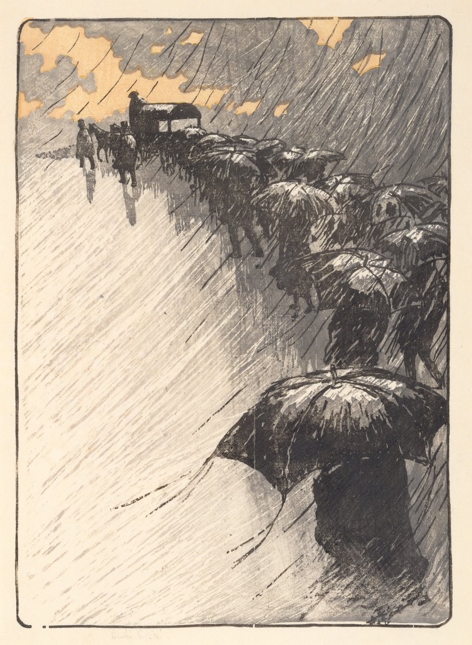 Das Begräbnis in Trestraou von Henri Rivière