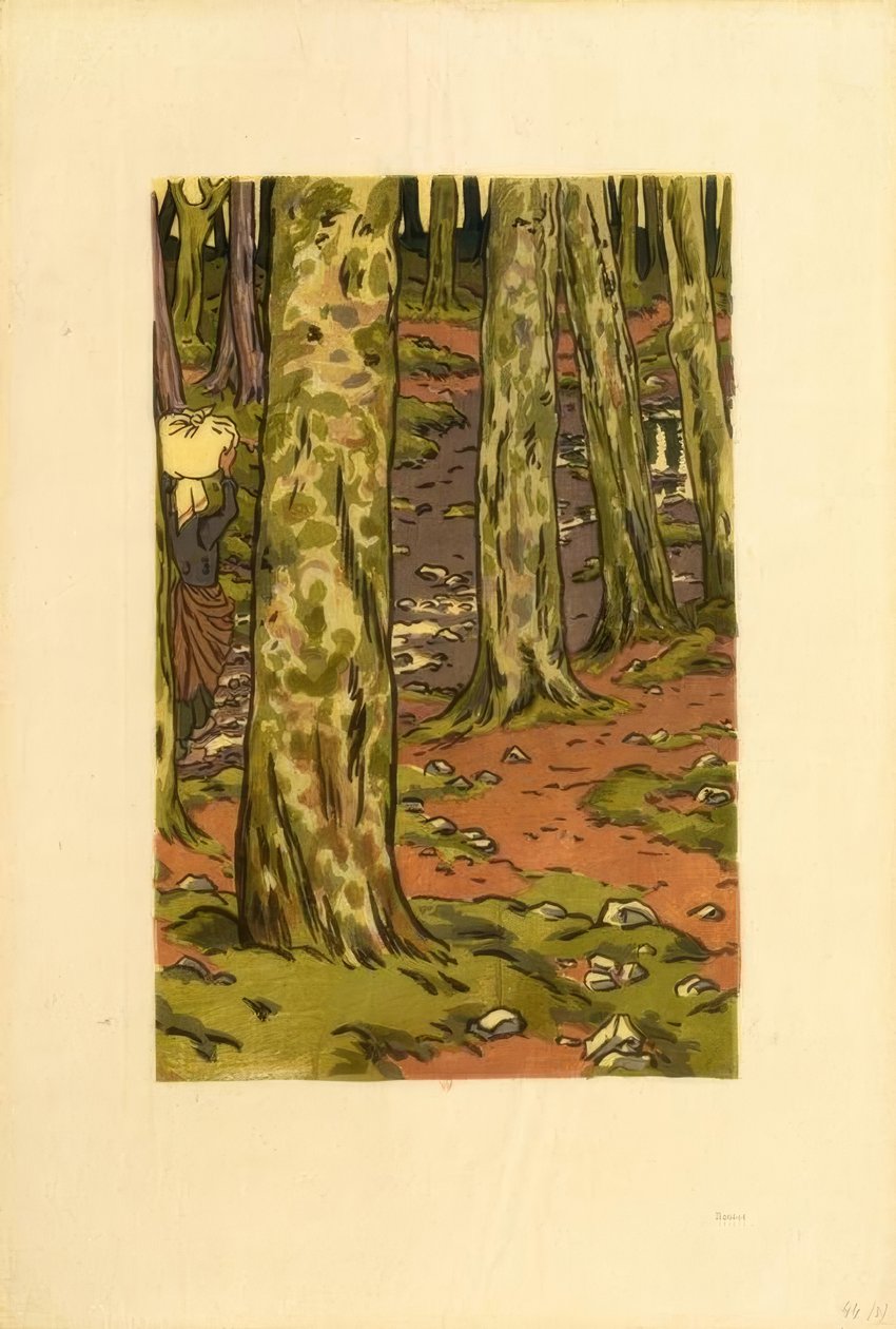 Waschplatz im Wald bei Loguivy von Henri Rivière