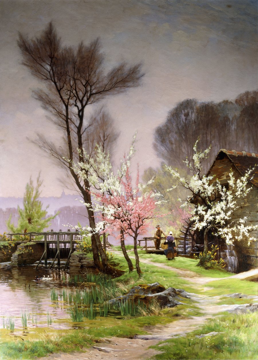 Am Wasserwerk, Frühling von Henri Saintain