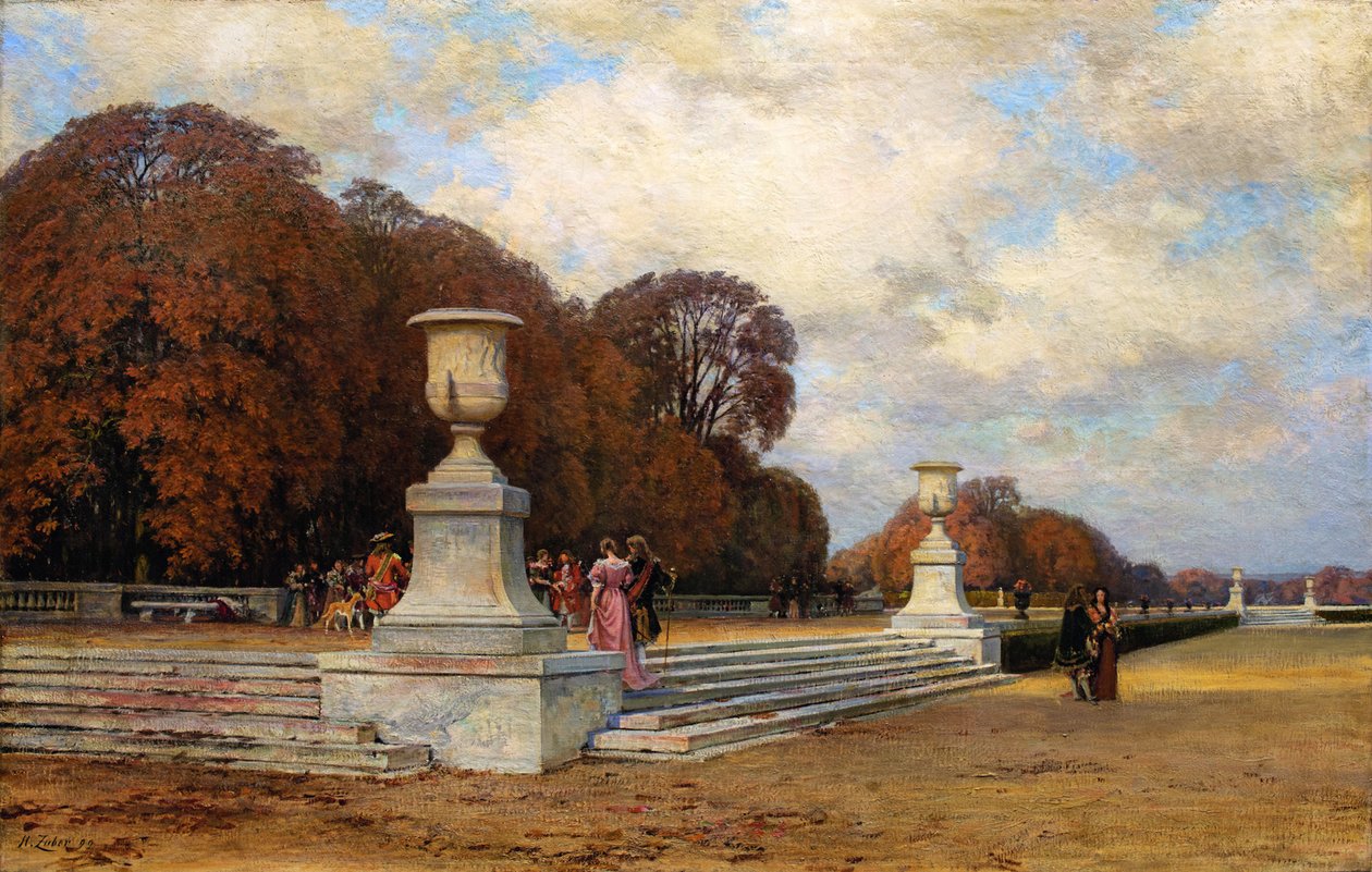 Die Marmorstufen von Versailles, 1899 von Henri Zuber