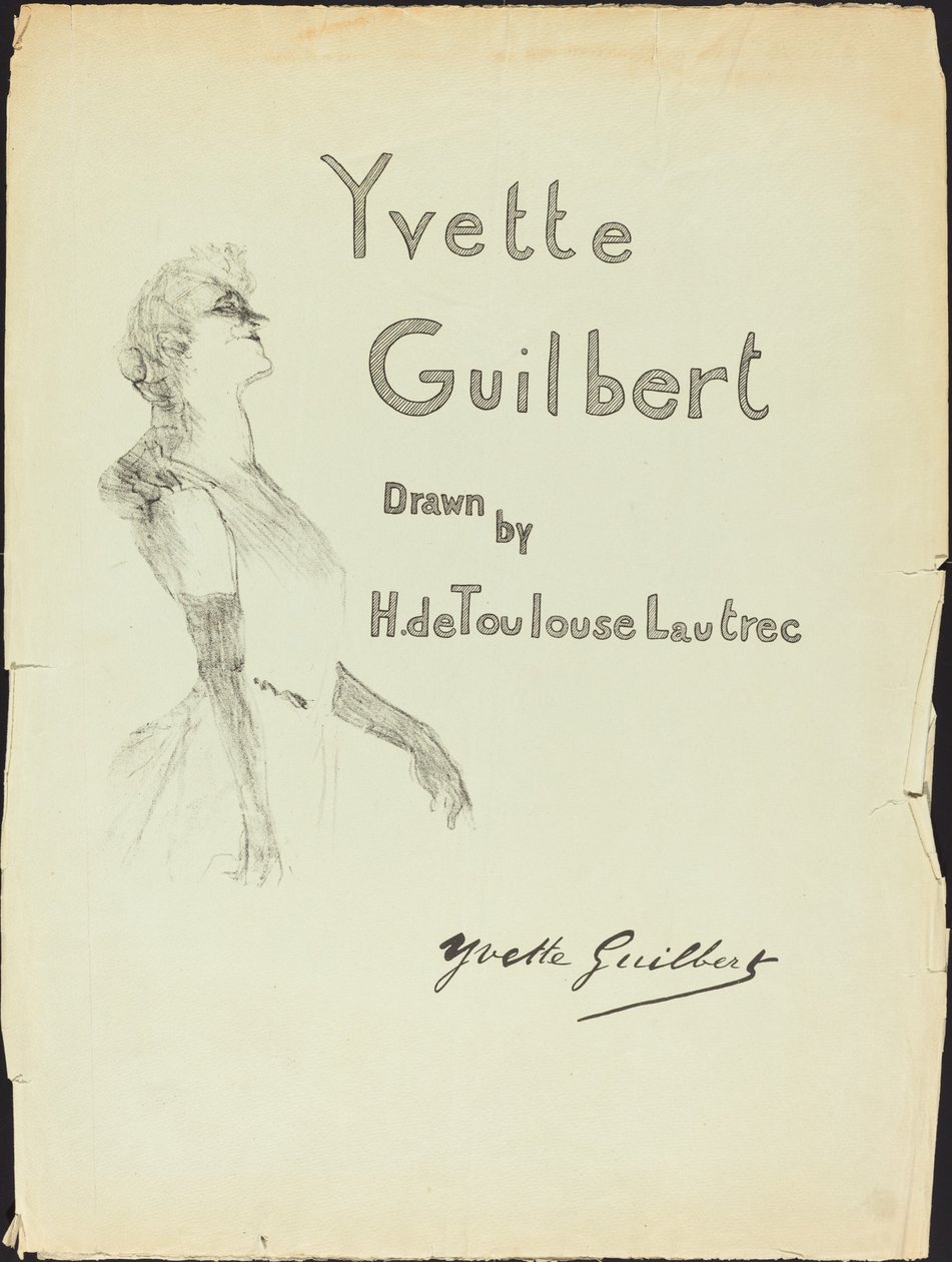 Cover, Yvette Guilbert von Henri de Toulouse Lautrec