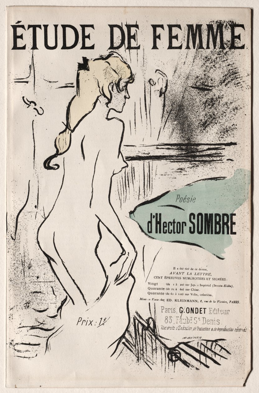 Studie einer Frau von Henri de Toulouse Lautrec