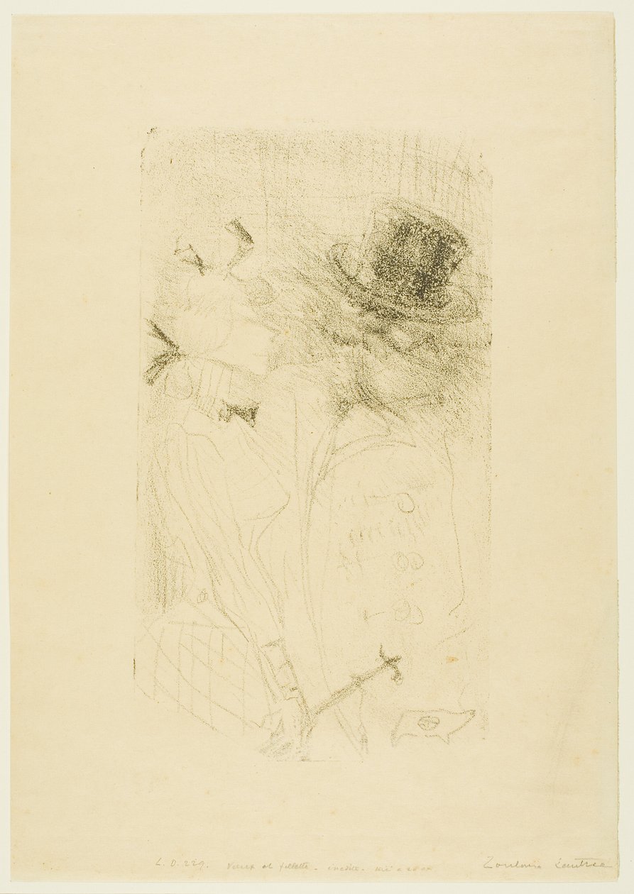 Alter Mann und junges Mädchen von Henri de Toulouse Lautrec