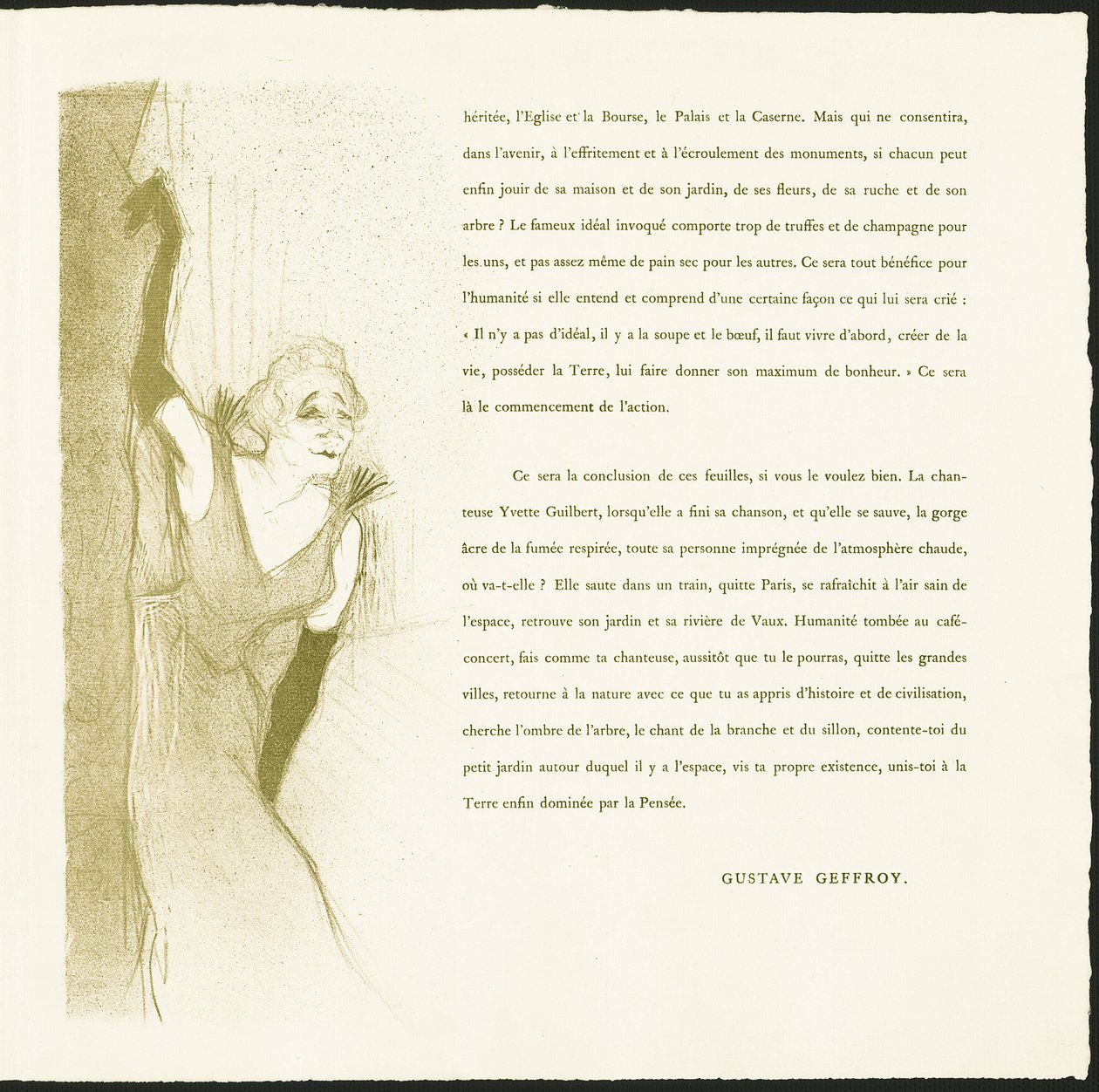 Yvette Guilbert von Henri de Toulouse Lautrec