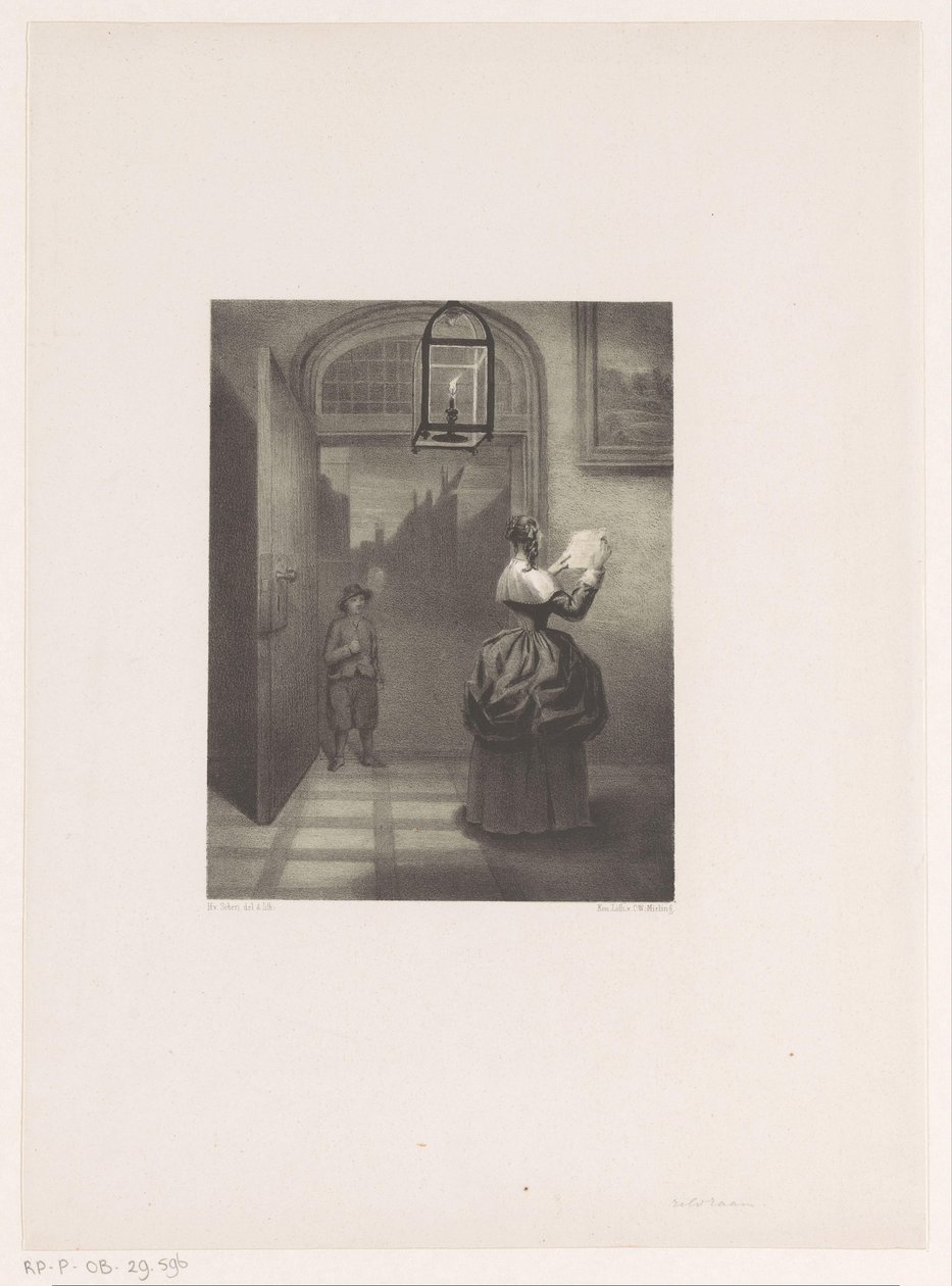 Brieflesende Frau von Henri van Seben
