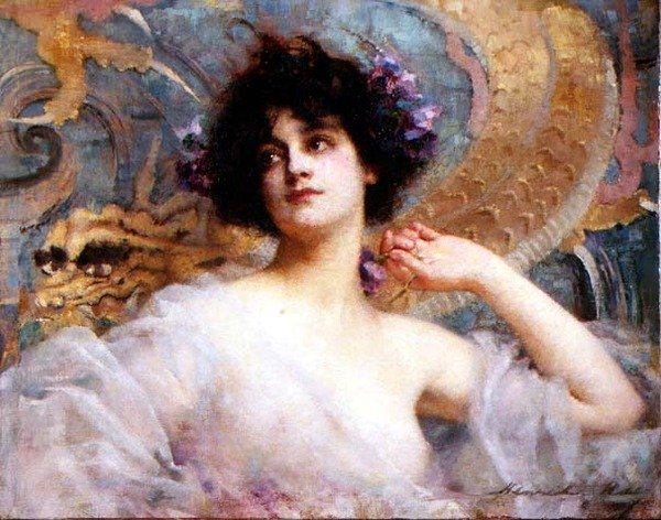 Porträt einer jungen Schönheit von Henrietta Rae