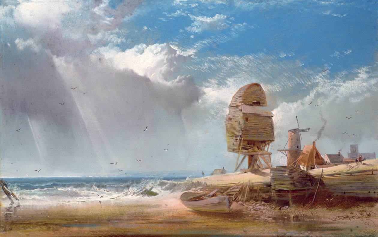Eine Ruine Mühle in der Nähe von Yarmouth von Henry Bright