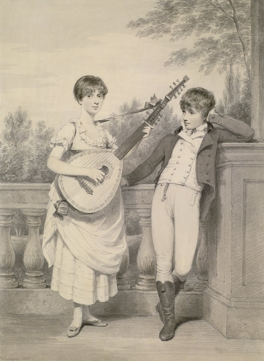 John und Charlotte, 1801 von Henry Edridge