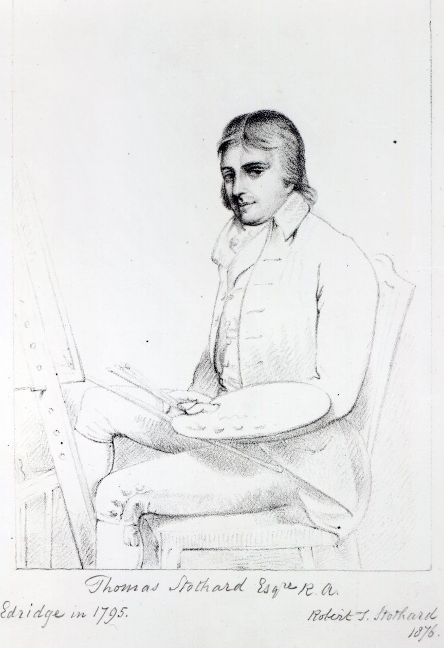 Thomas Stothard Esq. RA, graviert von Robert J. Stothard, 1876 von Henry Edridge