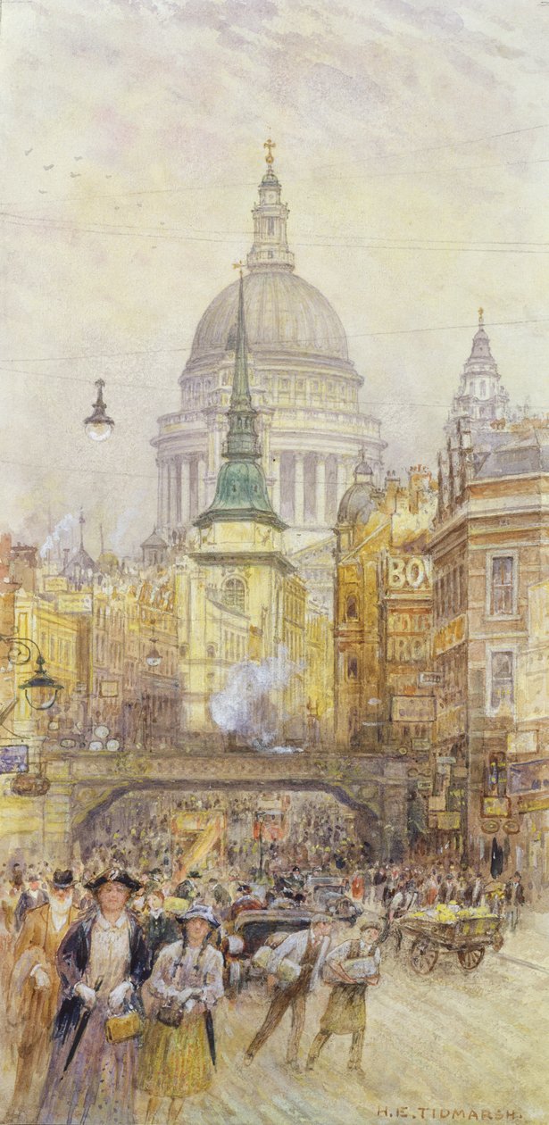 Ansicht der Fleet Street, ca. 1920 von Henry Edward Tidmarsh